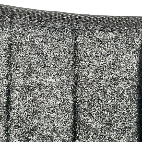 charles nolan couture wool pleated wrap flounce hem knee-length skirt charcoal 6 - Picture 6 of 16